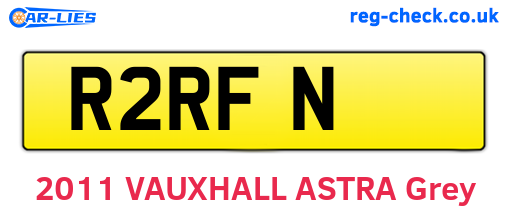 R2RFN are the vehicle registration plates.
