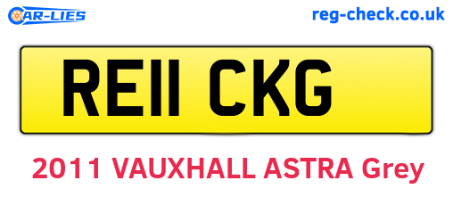 RE11CKG are the vehicle registration plates.
