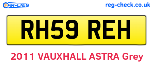 RH59REH are the vehicle registration plates.