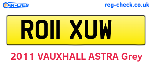 RO11XUW are the vehicle registration plates.