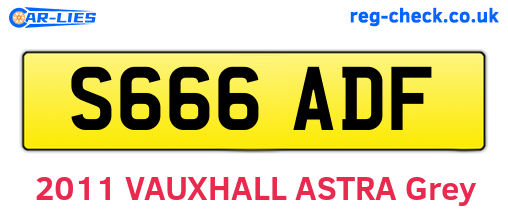 S666ADF are the vehicle registration plates.