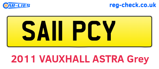 SA11PCY are the vehicle registration plates.
