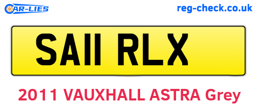 SA11RLX are the vehicle registration plates.