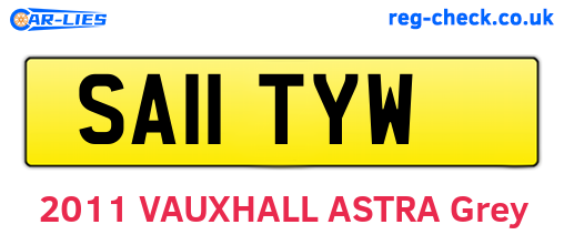 SA11TYW are the vehicle registration plates.