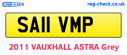 SA11VMP are the vehicle registration plates.