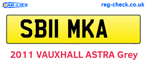 SB11MKA are the vehicle registration plates.