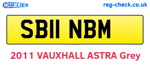 SB11NBM are the vehicle registration plates.