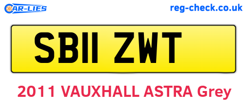 SB11ZWT are the vehicle registration plates.