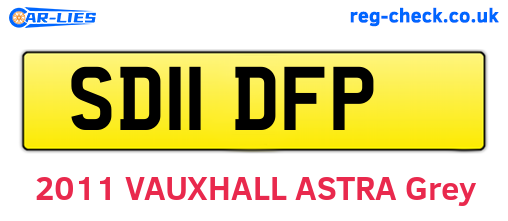 SD11DFP are the vehicle registration plates.