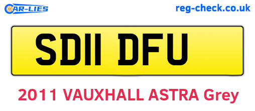 SD11DFU are the vehicle registration plates.
