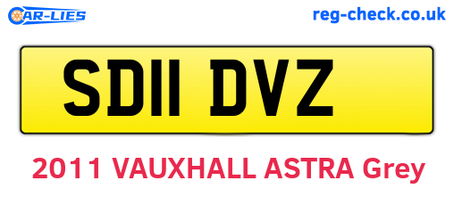 SD11DVZ are the vehicle registration plates.