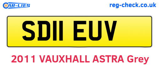 SD11EUV are the vehicle registration plates.