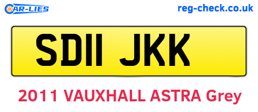 SD11JKK are the vehicle registration plates.