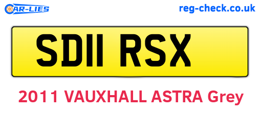 SD11RSX are the vehicle registration plates.