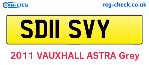 SD11SVY are the vehicle registration plates.