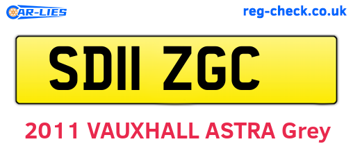 SD11ZGC are the vehicle registration plates.