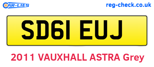 SD61EUJ are the vehicle registration plates.