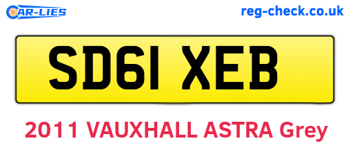 SD61XEB are the vehicle registration plates.