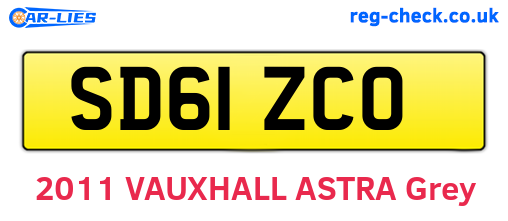 SD61ZCO are the vehicle registration plates.
