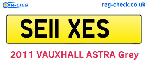 SE11XES are the vehicle registration plates.