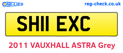 SH11EXC are the vehicle registration plates.