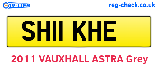 SH11KHE are the vehicle registration plates.