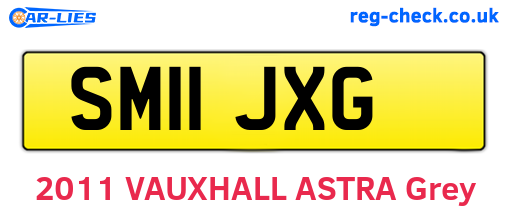 SM11JXG are the vehicle registration plates.