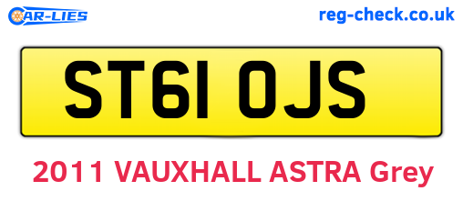ST61OJS are the vehicle registration plates.