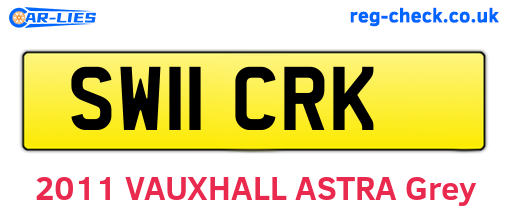 SW11CRK are the vehicle registration plates.