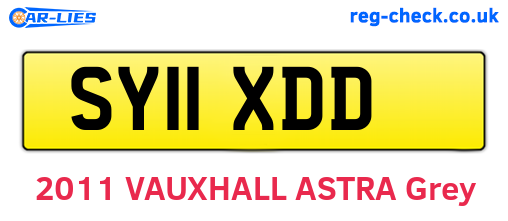 SY11XDD are the vehicle registration plates.