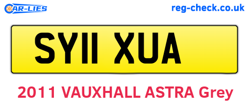 SY11XUA are the vehicle registration plates.