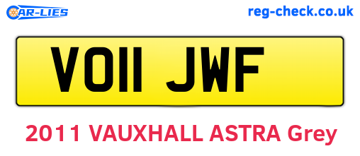 VO11JWF are the vehicle registration plates.