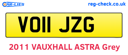 VO11JZG are the vehicle registration plates.