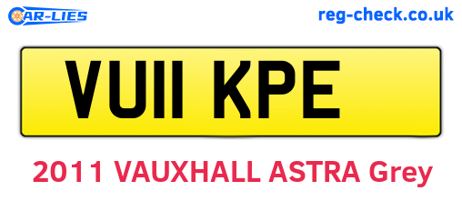 VU11KPE are the vehicle registration plates.
