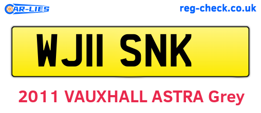 WJ11SNK are the vehicle registration plates.