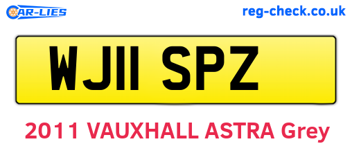 WJ11SPZ are the vehicle registration plates.