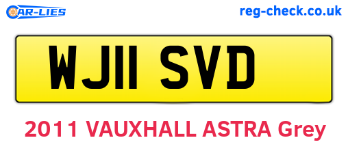 WJ11SVD are the vehicle registration plates.