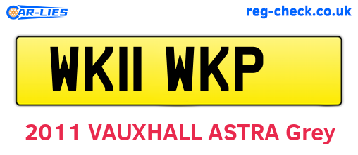 WK11WKP are the vehicle registration plates.