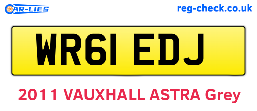 WR61EDJ are the vehicle registration plates.