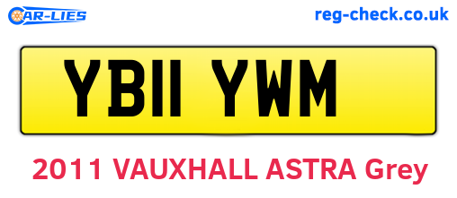 YB11YWM are the vehicle registration plates.