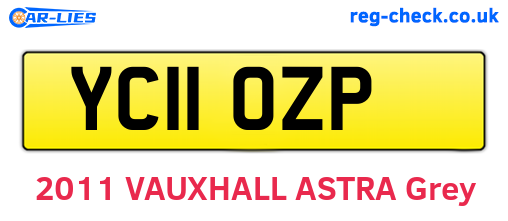 YC11OZP are the vehicle registration plates.