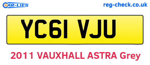 YC61VJU are the vehicle registration plates.