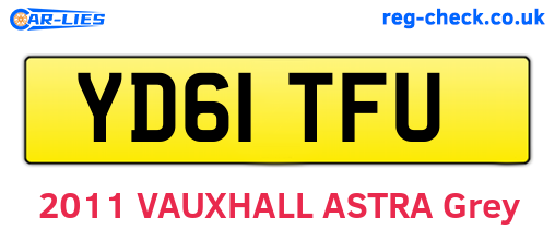 YD61TFU are the vehicle registration plates.