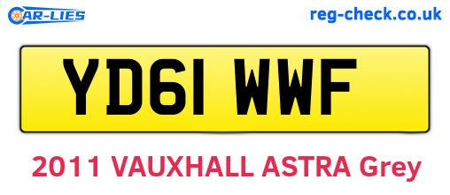YD61WWF are the vehicle registration plates.