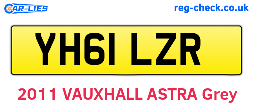 YH61LZR are the vehicle registration plates.