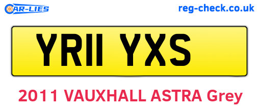 YR11YXS are the vehicle registration plates.