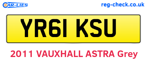 YR61KSU are the vehicle registration plates.