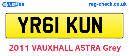 YR61KUN are the vehicle registration plates.