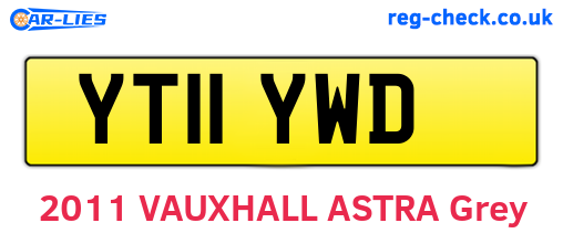 YT11YWD are the vehicle registration plates.