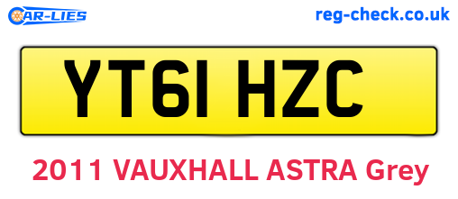YT61HZC are the vehicle registration plates.